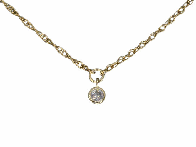 Collier Collier en or jaune avec diamant 58 Facettes 2353