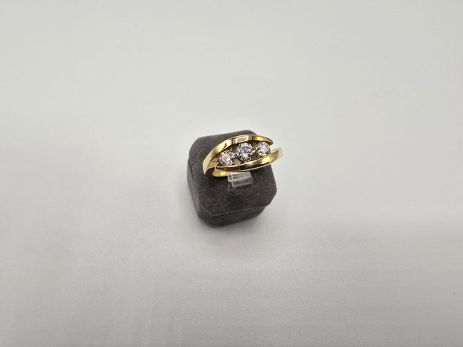 Bague 54 Bague or jaune sertie de diamants 58 Facettes 1CA00000-67