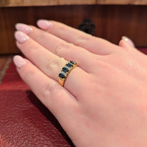 Bague 58 Bague or jaune saphirs diamants 58 Facettes 31238