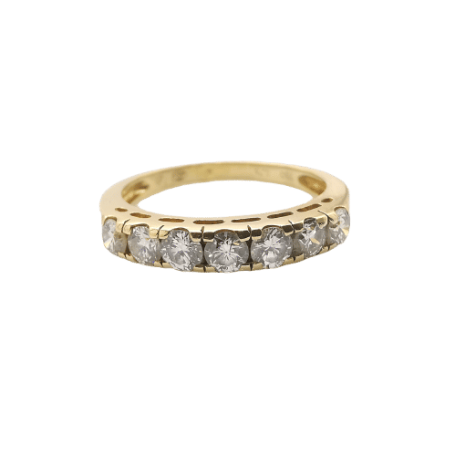 Yellow gold and diamond ring