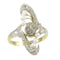 Bague 60 Flow of Love : une bague Art Nouveau en diamant et perle 58 Facettes 21042-0185