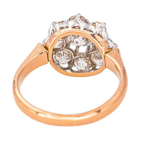 Bague 49 Bague Marguerite Or rose, Platine Diamant 58 Facettes 3904849CN