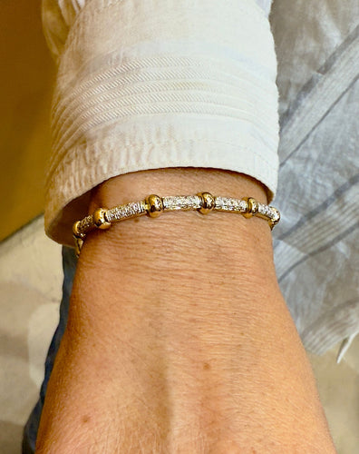 Sarı altın ve pırlantalı kadın bileziği 