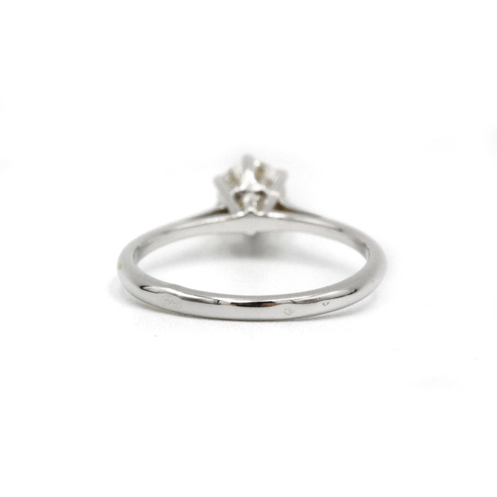 Bague 49 Solitaire or blanc diamant 58 Facettes 220531R