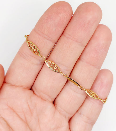 Bracelet Bracelet vintage or 18k mailles filigranées 58 Facettes A06313