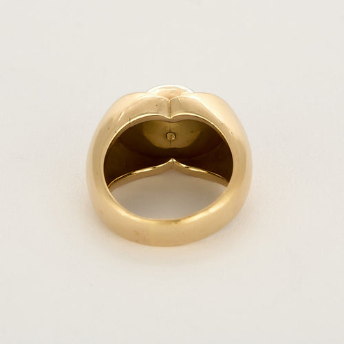 Bague 59 Bague Tank en or jaune en blanc, diamants 58 Facettes VIL0912