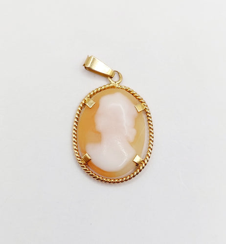 Pendentif Pendentif - Pendentif vintage art déco en or 18k camée coquille 58 Facettes A06601