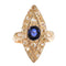 Bague 52 Bague vintage antique en forme de marquise avec diamant et saphir naturel 58 Facettes 23271-0290