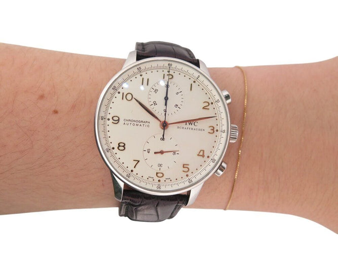 Montre montre IWC portugieser chrono acier 41 mm chronographe automatique 58 Facettes 268879