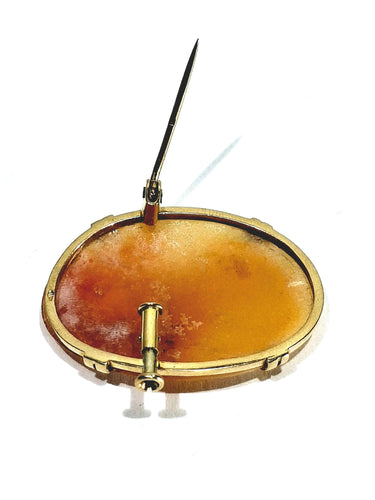 Broche Broche Camée Coquillage En Or 58 Facettes