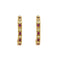 Boucles d'oreilles Paire d'anneaux d'oreilles en or jaune, diamants et rubis 58 Facettes POI0204