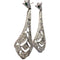 Boucles d'oreilles Boucles d'oreilles en platine de style Art déco avec diamants et émeraudes 58 Facettes Q354B