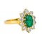 Bague 49 Bague Pompadour Or jaune Emeraude, Diamant 58 Facettes 4399091RV