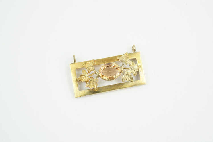 Pendentif Pendentif or jaune et Citrine feuilles de vigne 58 Facettes SQ0271923