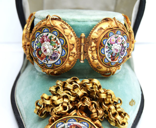 Collier PARURE 3 PEZZI MICROMASAICO 1850 58 Facettes