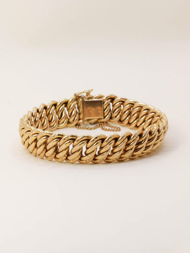 Bracelet Bracelet vintage maille américaine or jaune 58 Facettes 1207.1