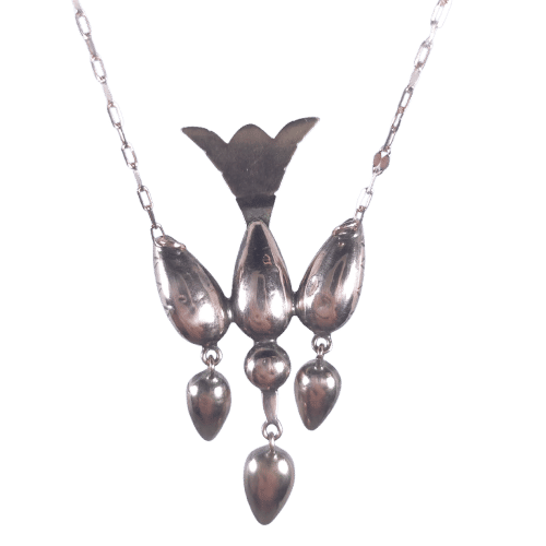 Pendentif Pendentif or rose et grenats 58 Facettes