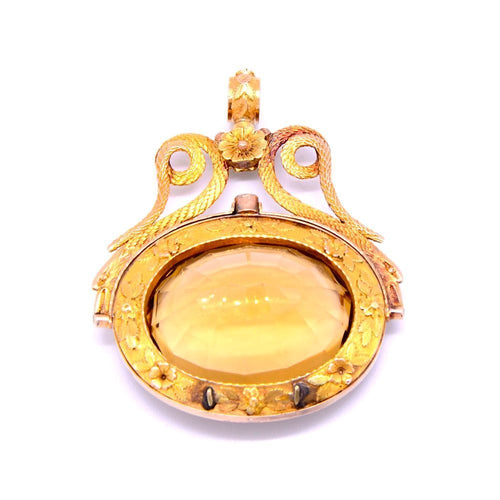 Pendentif Pendentif or jaune citrine « Hélios » Époque Restauration, vers 1819–1838. 58 Facettes 181