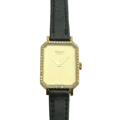 Montre Montre Chopard Genève avec boîtier en or 18 carats et diamants 58 Facettes
