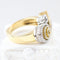 Sortija en oro amarillo con vistas de oro blanco y diamantes naturales 58 Facettes