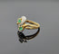 Bague 55.5 Bague Toi et Moi vintage en or jaune sertie d'émeraudes et de diamants 58 Facettes