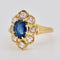 Bague 49 Bague Or 18k, Saphir Naturel et Diamants - XIXème siècle 58 Facettes 518