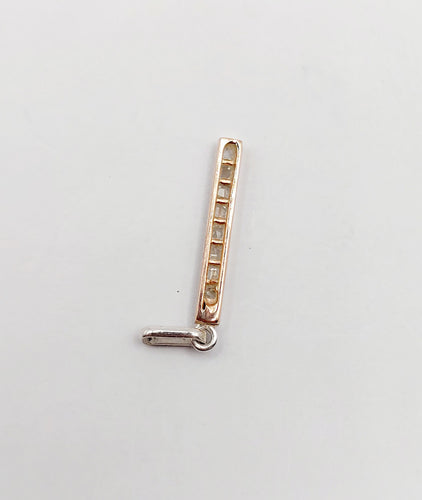 Pendentif Pendentif or rose et argent, diamant taille rose (circa 1890) 58 Facettes A06094