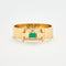 Vintage armband in geel goud met smaragd in cabochon