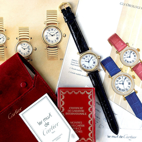 Montre Cartier Diabolo Date Large Cartier LC 18k Gold 58 Facettes