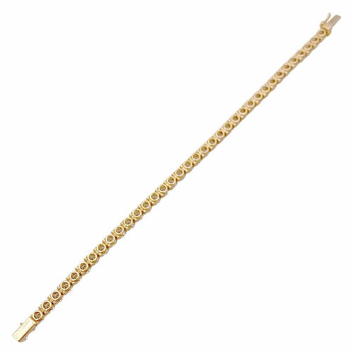 Bracelet Bracelet ligne Cartier, or jaune et diamants. 58 Facettes 35137