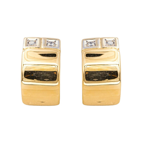 Boucles d'oreilles Boucles d'oreilles Or jaune, Or blanc Diamant 58 Facettes 4442382RV