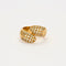 Bague 57 CHAUMET PARIS – Plume – Bague ouverte en or jaune diamants 58 Facettes