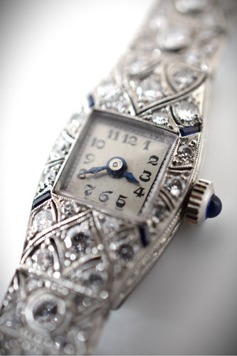 Montre CHOPARD - Montre femme Art Déco platine, or blanc, sertissage diamants, vers 1925 58 Facettes CHO-100