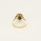 Ring 55 Yellow gold flower ring with turquoise stones 58 Facettes MONTE0352