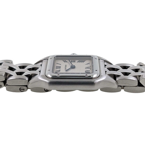 Montre CARTIER - Monte Panthère Cadran RARE Bracelet Figaro Petit réf. 1320 Acier inoxydable 58 Facettes