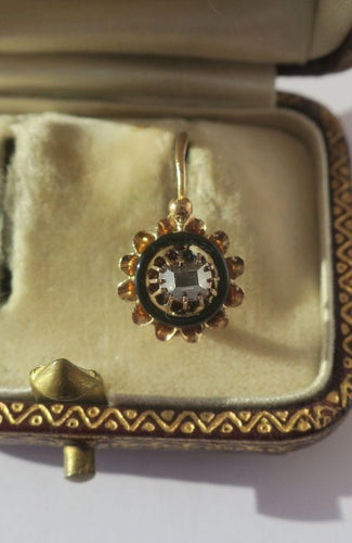 Boucles d'oreilles Mono boucle d’oreille dormeuse provençale XIXe en or rose et diamant 58 Facettes