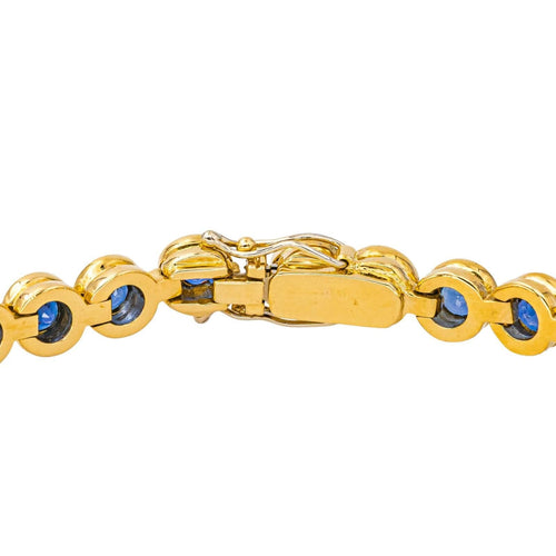 Bracelet Tennis Or jaune Saphir 58 Facettes 4526959CN