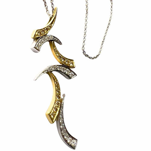 Collier Pendentif/collier en or et diamants contemporain du XXe siècle 58 Facettes Q346B(120)