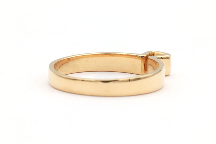 Bague 52 Bague contemporaine en or jaune sertie d'un diamant (0.03ct) 58 Facettes 22912