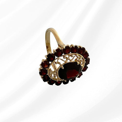 Bague Bague Grenats Or Jaune 18 K 58 Facettes AA 1704