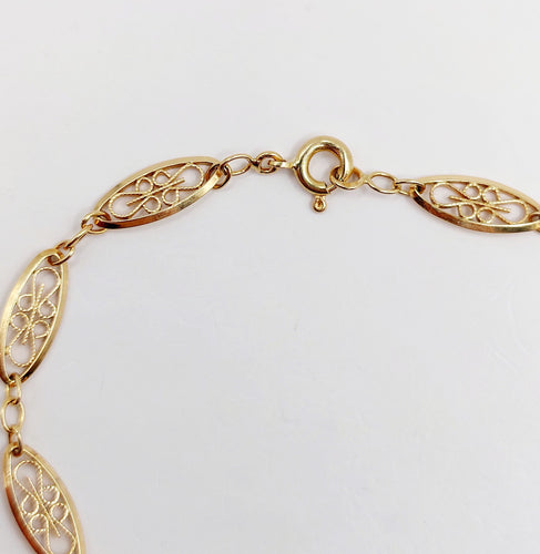 Bracelet Bracelet vintage or 18k mailles filigranées 58 Facettes A06313