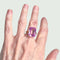 Bague BAGUE AU DESIGN RÉTRO DES ANNÉES 1940-45 EN OR 18 KT AVEC SPINELLE ROSE 58 Facettes Q996A