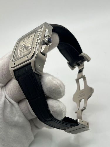 Montre Cartier Santos 100 XL Chronograph 58 Facettes