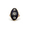 Bague 53.5 Bague or jaune 750 laque bleue et diamants tailles anciennes 58 Facettes 1221