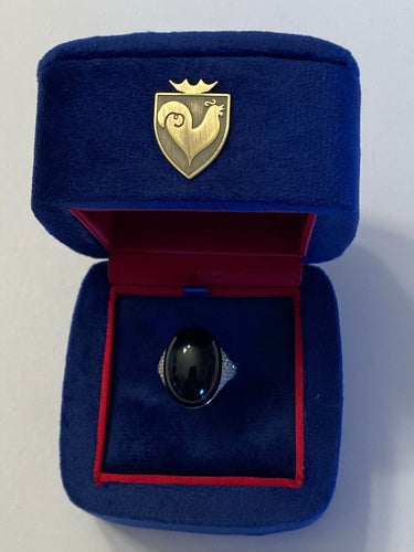 Chantecler - Anello Cherie in oro bianco 18k, onice e diamanti 