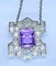 Pendentif Pendentif Platine Améthyste Diamants 58 Facettes AB109