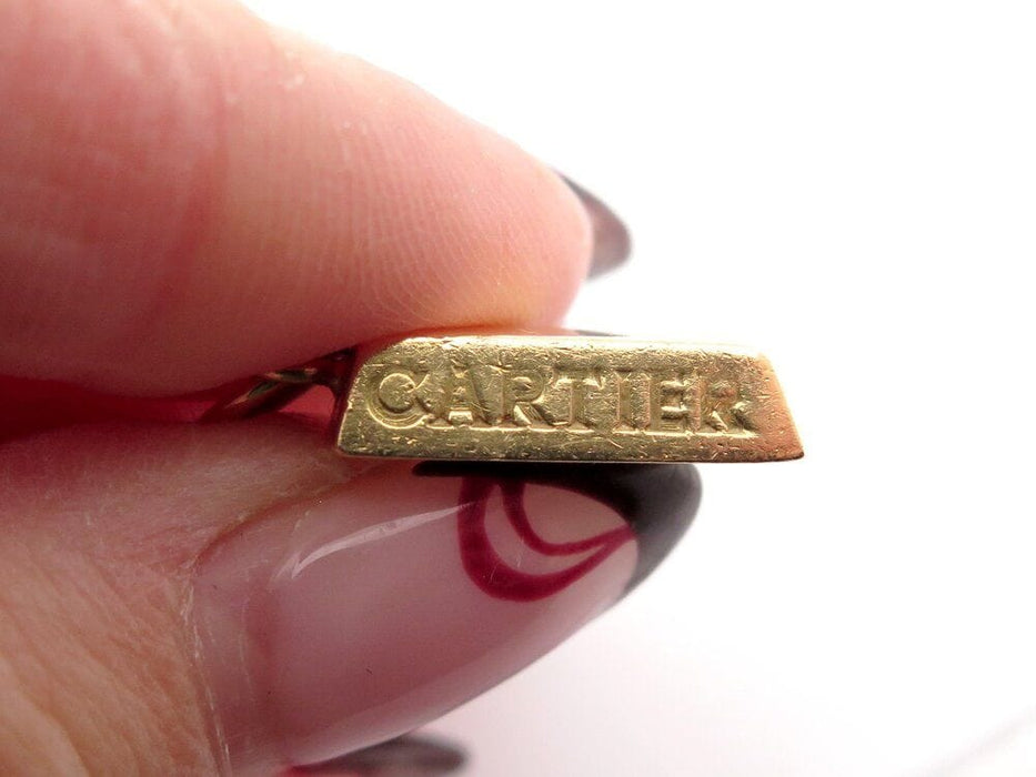 Pendentif vintage pendentif CARTIER lingot d'or jaune 18k 1/4 oz 7.5gr solid 58 Facettes 264820