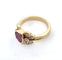 Bague 53 Bague en or jaune 18 carats avec rubis et diamants 58 Facettes