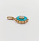 Pendentif Pendentif antique roue ornée de turquoise en or rose 18k (circa 1900) 58 Facettes A06368