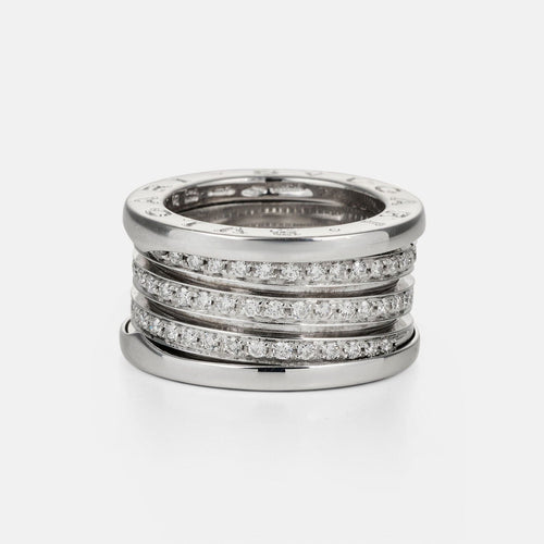 Bague 50 BULGARI - Bague B.Zero1 en or blanc et diamants 58 Facettes